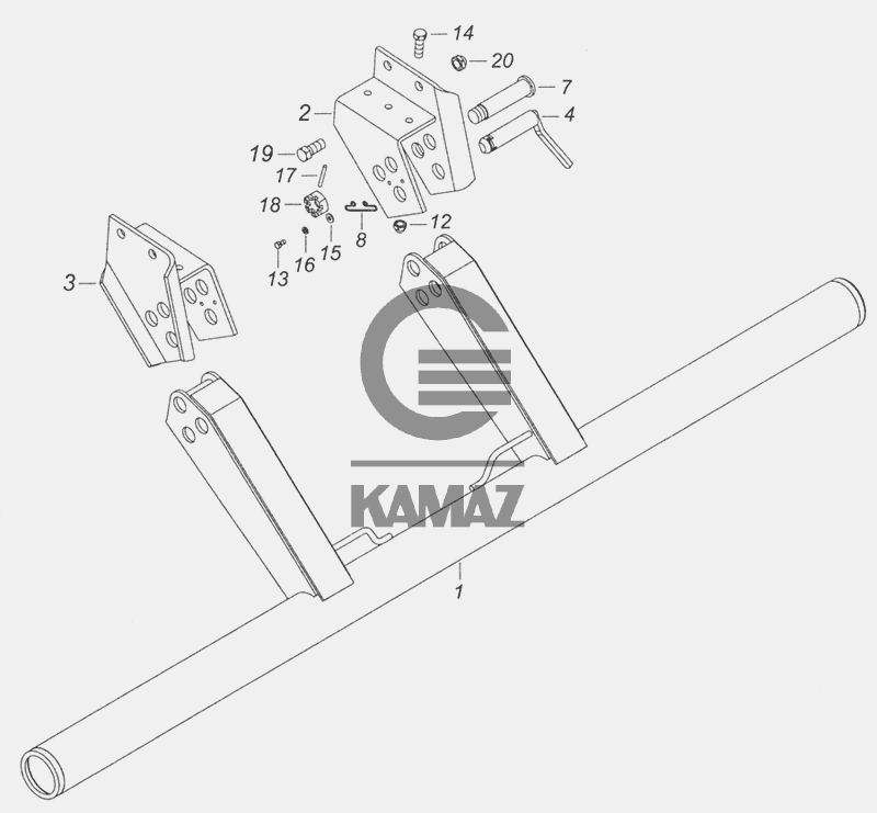 Буфер задний камаз 6520